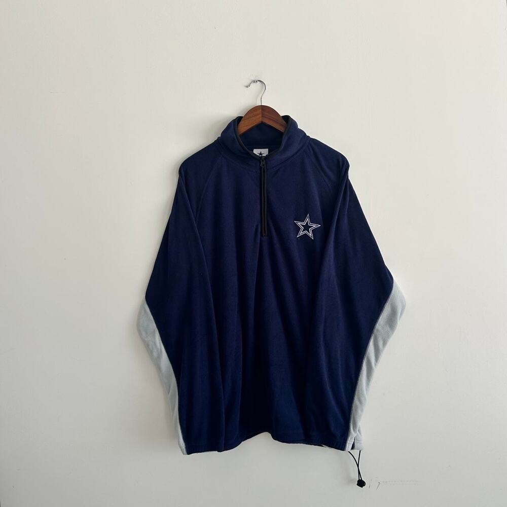 Vintage y2k Dallas Cowboys navy blue fleece pullover